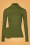 70s Rollneck Uni Tencel Rib Top in Olive Green