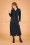 King Louie - Rosie Pablo Midi Dress Années 60 en Bleu Nuit