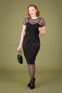 Vintage Chic for Topvintage - Norah Pencil Dress Années 50 en Noir  2