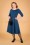 50s Beverly Swing Dress in Teal