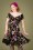 Vintage Chic for Topvintage - Adalyn Blumen-Swing-Kleid in Schwarz