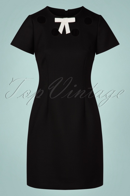 Marmalade-Shop by Magdalena Sokolowska - 60s Cindy Cut Out Bow Dress in Black and Ivory 2