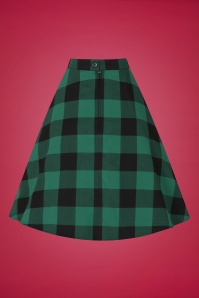 Bunny - 50s Teen Spirit Skirt in Black and Green 2