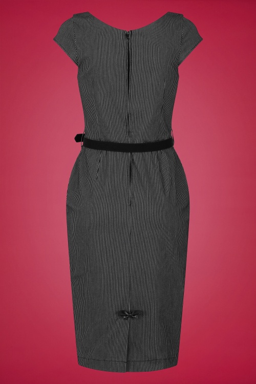 Bunny - 50s Jack Pencil Dress in Black and White 4