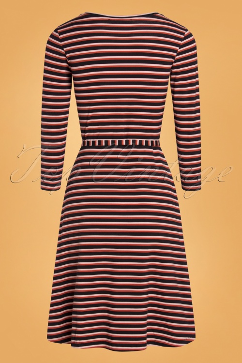 Mademoiselle YéYé - Oh ja A-Linien-Kleid in roten und schwarzen Streifen 5