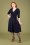 Vintage Chic for Topvintage - Cassandra Midi Dress Années 50 en Bleu Marine