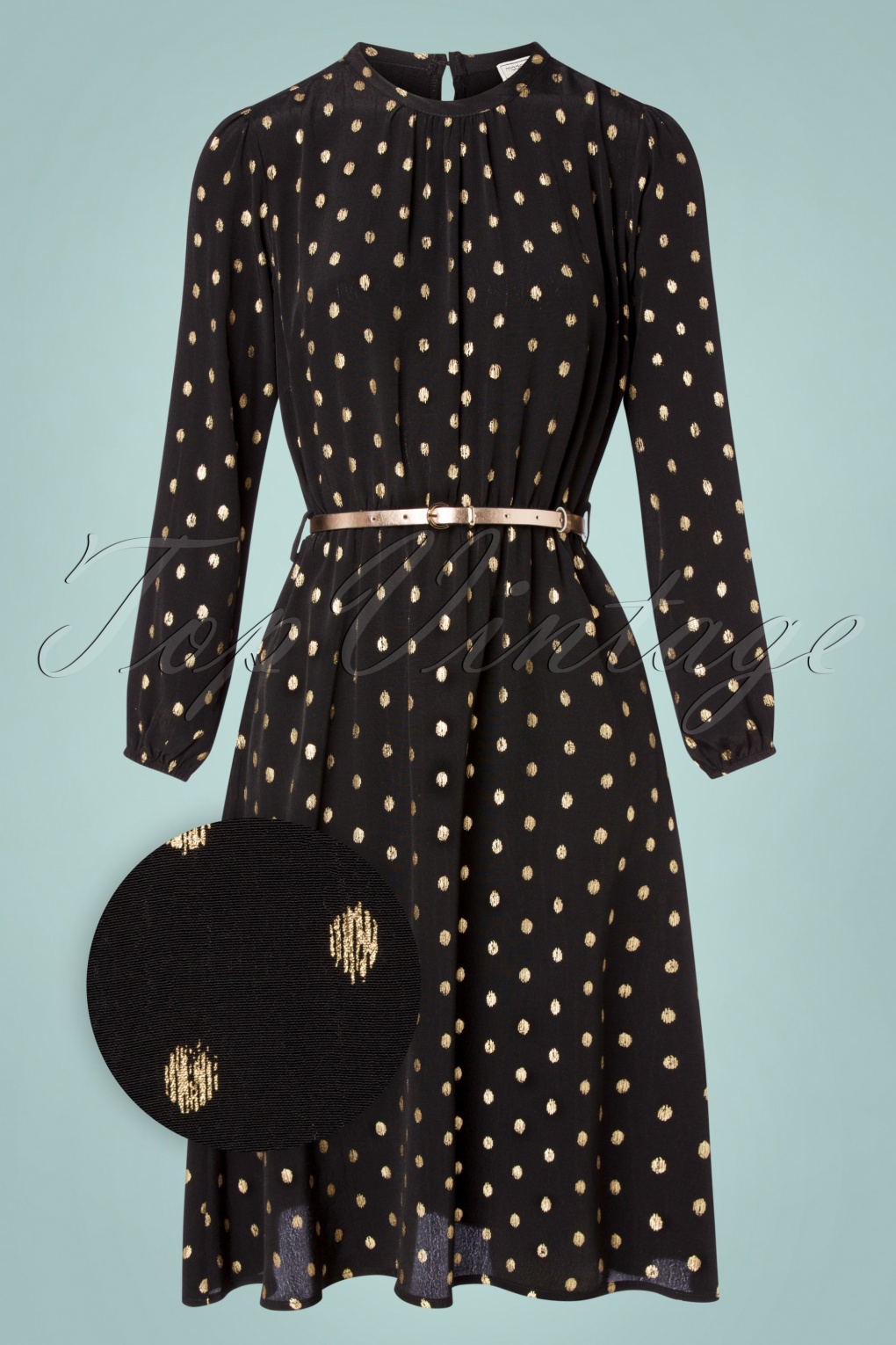 black and gold a line dress