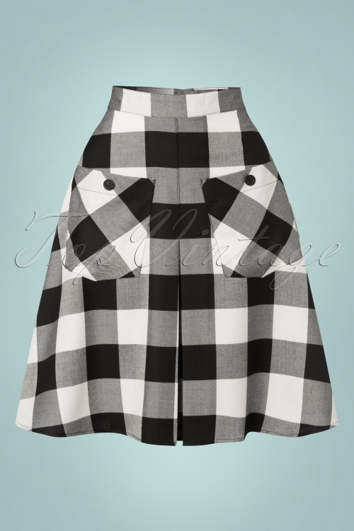 Bunny - 50s Teen Spirit Skirt in Black and White