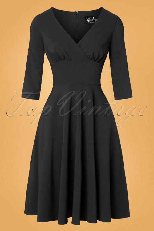 Bunny - 50s Patricia Swing Dress in Black
