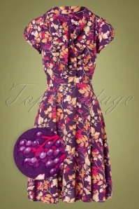 Bunny - 50s Berry Crush Swing Dress in Purple