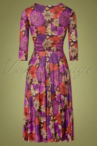 Vintage Chic for Topvintage - Caryl Blumen-Swing-Kleid in Lila 4