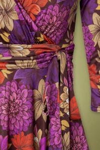 Vintage Chic for Topvintage - Caryl Floral Swing Dress Années 50 en Violet 3