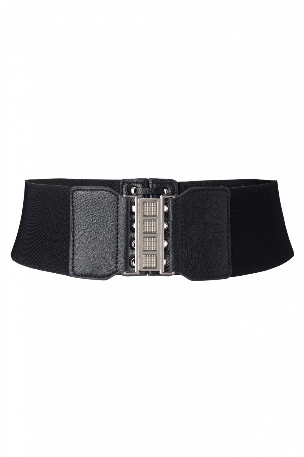 black-essential-lace-up-elastic-waist-belt-black