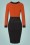 Vintage Chic for Topvintage - 50s Jeannie Pencil Dress in Cinnamon and Black 2