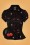 Blusa Mary Grace Cherry de los años 40 en negro