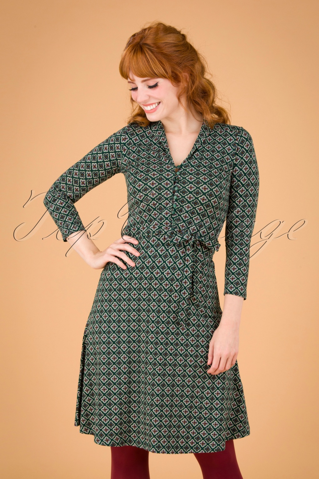 pine green dress