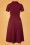 Very Cherry - 40s Revers Gabardine Dress in Burgundy 5