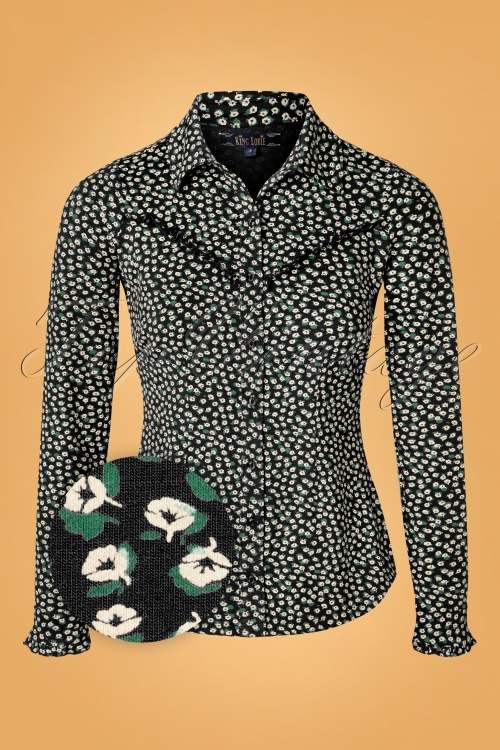 King Louie 34109 Blouse Nala Sandelwood Flowers 08172020 005Z
