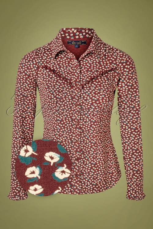 King Louie 34109 Blouse Nala Sandelwood Flowers 08172020 005Z