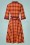 Miss Candyfloss - TopVintage exclusive ~ 50s Juniper Tartan Swing Dress in Rust Orange 4