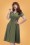 Collectif 35192 Caterina Vintage Swing Dress Olive Green200909 020LW