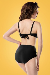 Belsira - 50s Joelle Stripes Bikini Top in Navy and Black 6