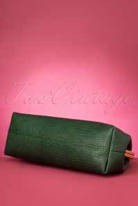 Collectif Clothing - 50s Doris Croc Bag in Green 6
