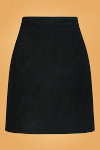Smashed Lemon - 60s Alba A-Line Skirt in Black  3