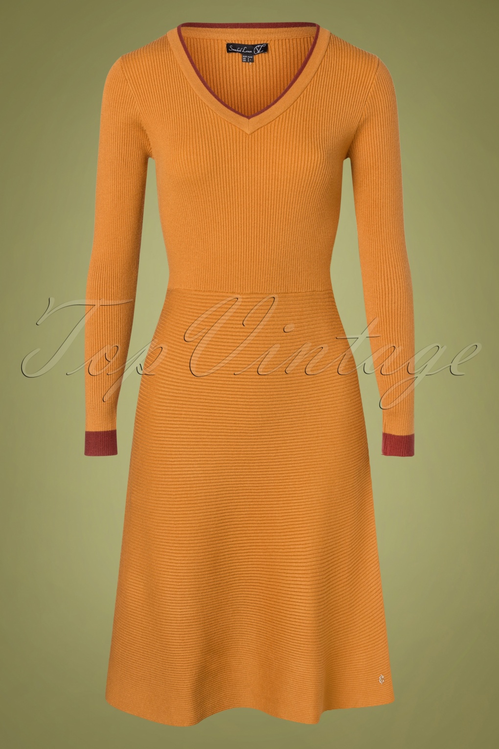 kyra midi dress in fuchsia & orange