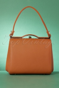 Collectif Clothing - 60s Carrie Bag in Brown 3