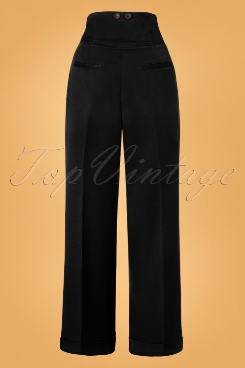 Banned Retro - 50s Girl Boss Trousers in Black 2