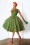 Topvintage Boutique Collection - 50s Adriana Floral Swing Dress in Emerald Green