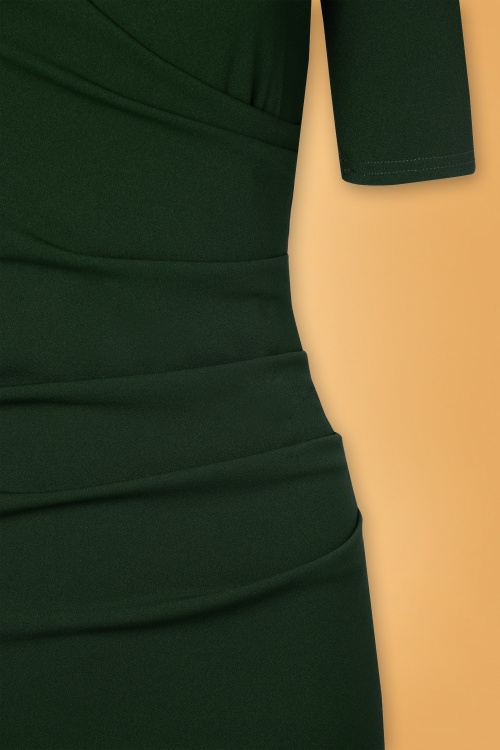 Vintage Chic for Topvintage - 50s Selene Pencil Dress in Forest Green 4