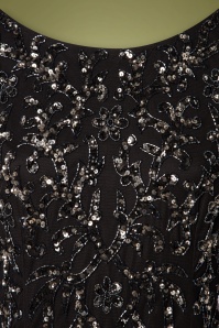 GatsbyLady - Ava Full Sleeve Sequin Maxi Dress Années 20 en Noir 5