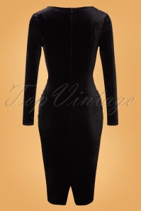 Vintage Chic for Topvintage - Laverna Pencil Dress Années 50 en Noir 3