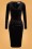Laverna Pencil Dress Années 50 en Noir