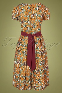 Timeless - 50s Libby Dress in Caramel Brown 4