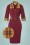 Miss Candyfloss - TopVintage exclusive ~ 50s Cecilia Tartan Pencil Dress in Wine