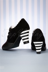 Lola Ramona - 50s Ava Lindyhop Shoe Booties in Black  5