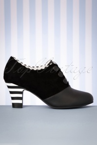 Lola Ramona - 50s Ava Lindyhop Shoe Booties in Black  3