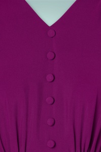 Hearts & Roses - 50s Pretty Patty Swing Dress in Magenta Purple 4
