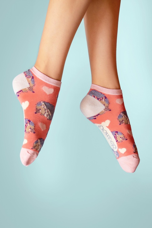 Powder - Igel-Trainer-Socken in Bonbonrosa