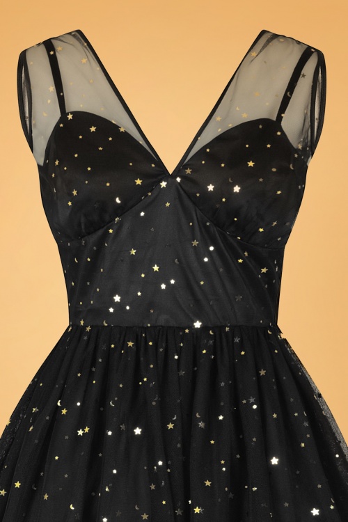 Bunny - 50s Infinity Swing Dress in Black 3