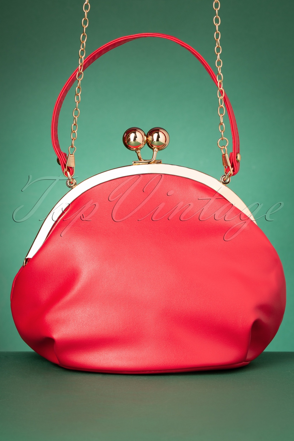 red and gold purse