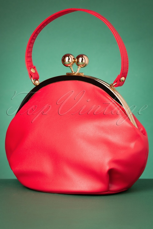 Collectif Clothing - 50s Milly Elegant Daytime Bag in Red 3