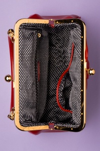 Banned Alternative - 50s Lockwood Bow Handbag in Red 4