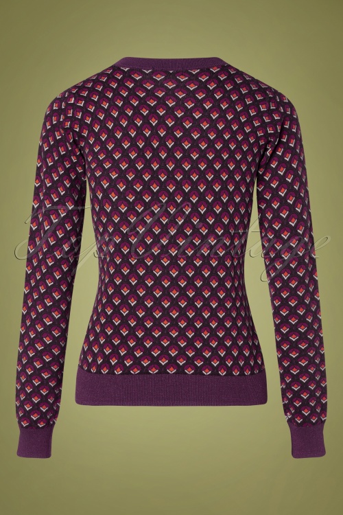 King Louie - 60s Agnes Pose Top in Grape Red 2