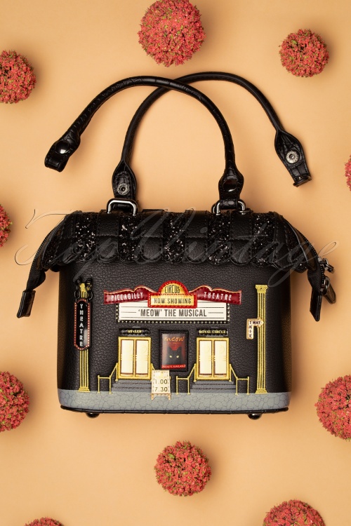 Vendula - 50s Piccadilly Theatre Mini Grab Bag in Black 5