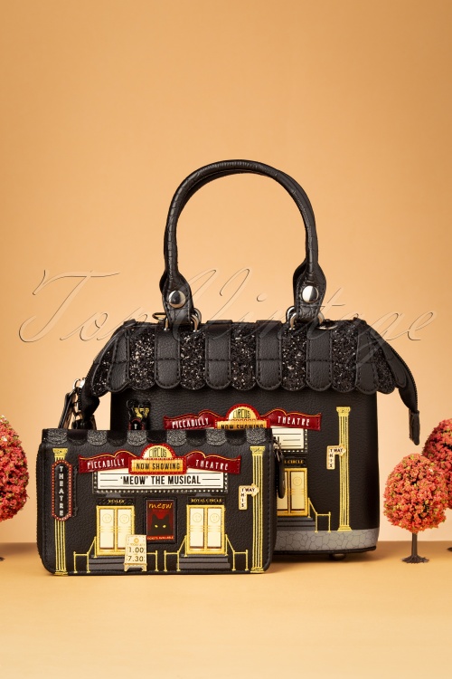 Vendula - 50s Piccadilly Theatre Mini Grab Bag in Black 6