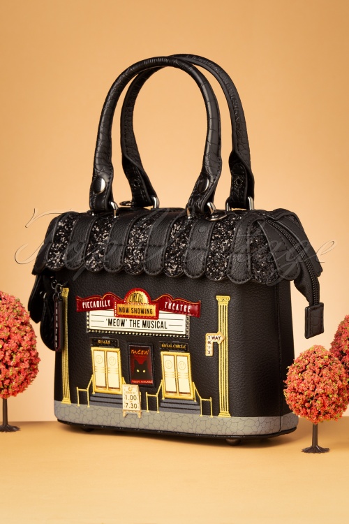 Vendula - 50s Piccadilly Theatre Mini Grab Bag in Black 2